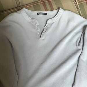 Brandy Melville Light Blue Waffle Knit Top